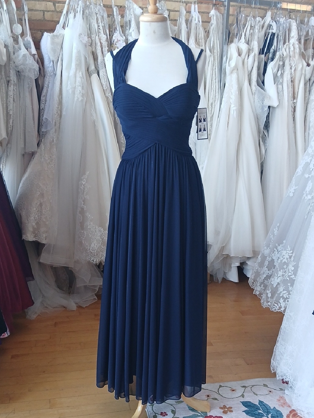 Women's Navy Elegant Evening Gown
